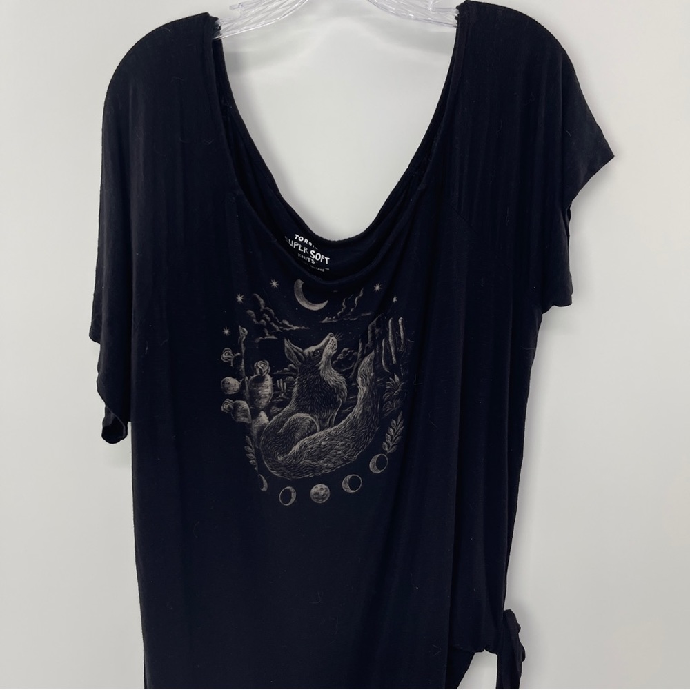 Torrid Black Fox Off The Shoulder Tee